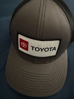 Toyota Men's Trucker Hat in Gray with Logo Patch